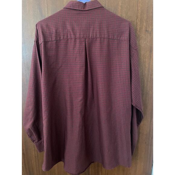 Claiborne Men's Red Plaid button down dress shirt size 16-1/2 32-33 Large - Picture 4 of 13